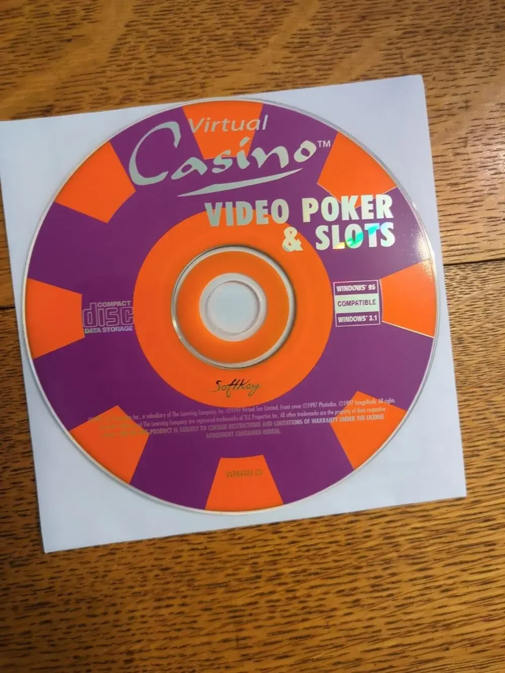 Virtual Casino Video Poker Slots PC Software disc only